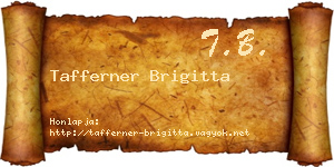 Tafferner Brigitta névjegykártya